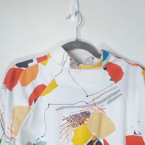 Vintage White Patterned Maxi Dress - Picture 3 of 6